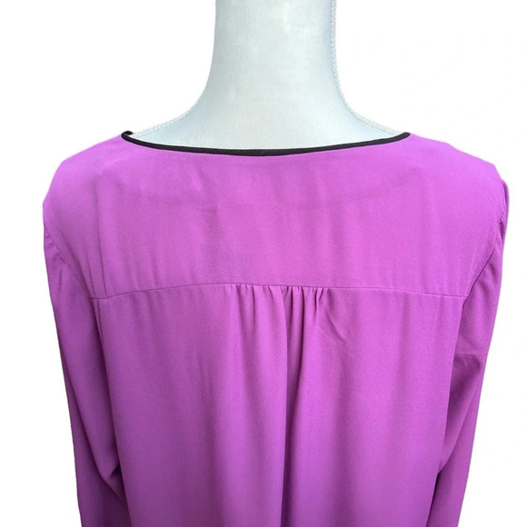 ModCloth Purple Floral “Podcast Co-Host” Blouse Size 1X - Picture 10 of 15